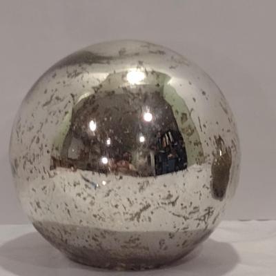 Small, Mercury Glass Gazing Ball- Approx 8" in Diameter