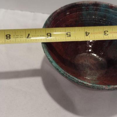 Collection of Glazed Pottery Dishes and Vase