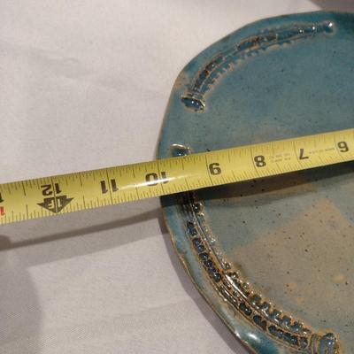 Collection of Glazed Pottery Dishes and Vase