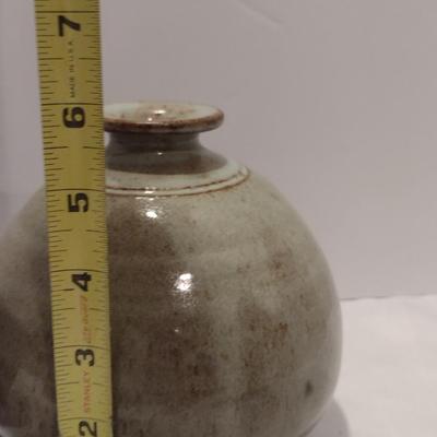 Collection of Glazed Pottery Dishes and Vase