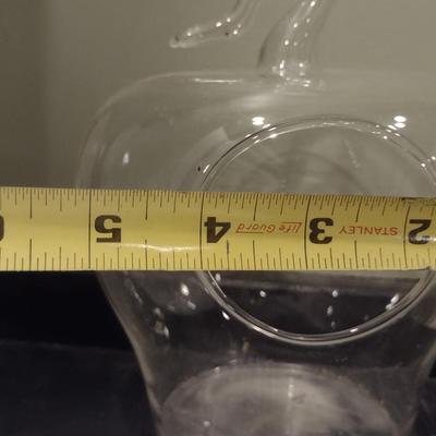 Glass, Apple Shaped Terrarium- Perfect for Air Plant- Approx 7 1/2" Tall
