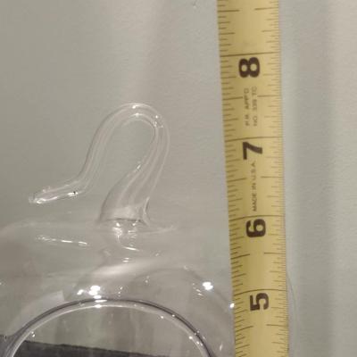 Glass, Apple Shaped Terrarium- Perfect for Air Plant- Approx 7 1/2" Tall