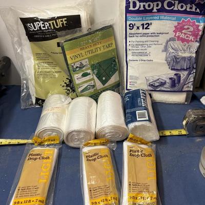 Drop Clothes and trash Bags