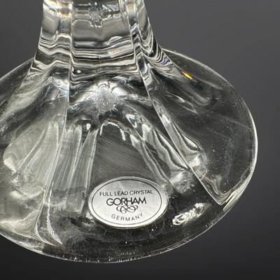 Pair of Gorham Crystal Cordial Glasses or Candle Holders