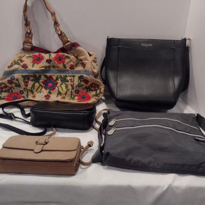 Collection of Hand Bags- Assorted Makers: Li Claiborne, Lucky Brand, Draper James, Bueno, Baggalini