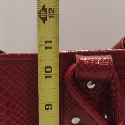 Elizabeth Arden Faux Leather Alligator Texture Large Tote Bag
