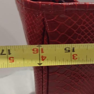 Elizabeth Arden Faux Leather Alligator Texture Large Tote Bag