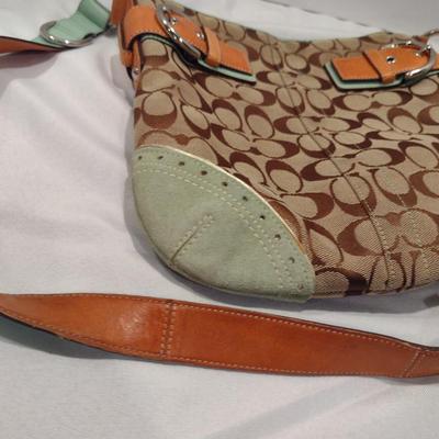 Coach Canvas and Leather Shoulder Bag