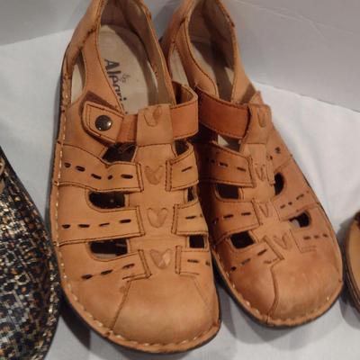 Collection of Ladies Shoes- Assorted Makers: Alegria, Clark's, Madeline, Franco Sarto - Approx Sixe 8 1/2
