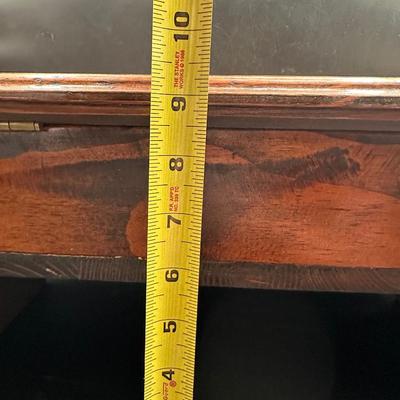 Vintage Slant-Top Wooden Lap Desk with Storage