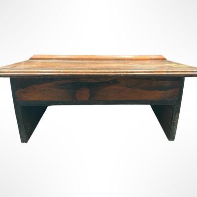 Vintage Slant-Top Wooden Lap Desk with Storage