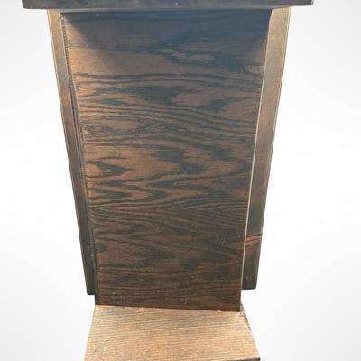 Vintage Slant-Top Wooden Lap Desk with Storage