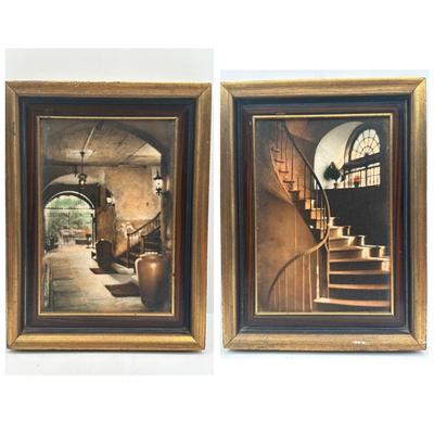 Pair of Framed Tinted Photographs by Eugene Delacroix