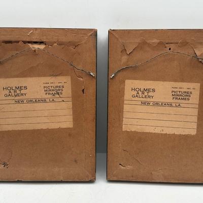 Pair of Framed Tinted Photographs by Eugene Delacroix