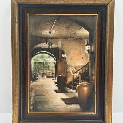 Pair of Framed Tinted Photographs by Eugene Delacroix