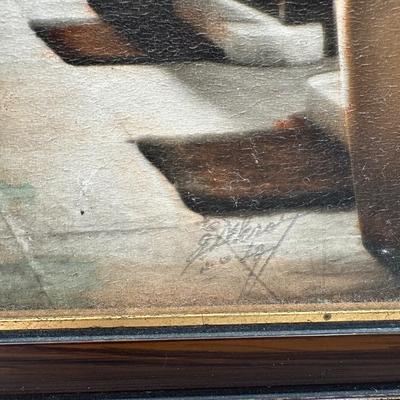 Pair of Framed Tinted Photographs by Eugene Delacroix