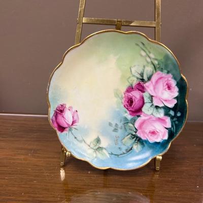 Nice Limoges Rose Plate