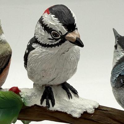 LOT 45D: Danbury Mint "Winter Gathering" Bird Figurine Display