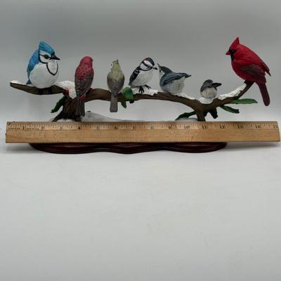 LOT 45D: Danbury Mint "Winter Gathering" Bird Figurine Display