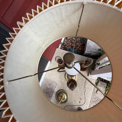 LOT 50L: Two Brass Floor Lamps