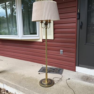 LOT 50L: Two Brass Floor Lamps