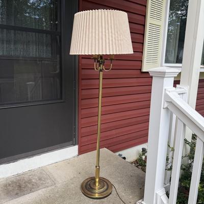 LOT 50L: Two Brass Floor Lamps
