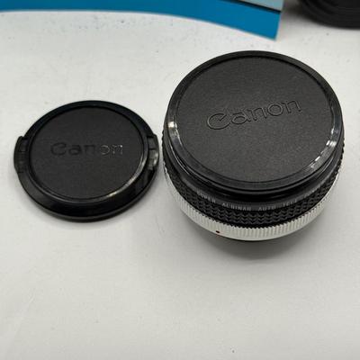 LOT 56D: Canon AE-1 Camera & Lenses w/Case
