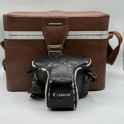 LOT 56D: Canon AE-1 Camera & Lenses w/Case