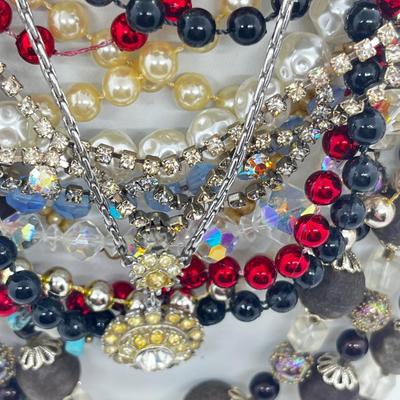 LOT 68J: Costume Jewelry Collection - Beaded Necklaces, Earrings and More