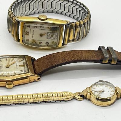 LOT 72J: Vintage Women's Watches - Hamilton, Bulova
