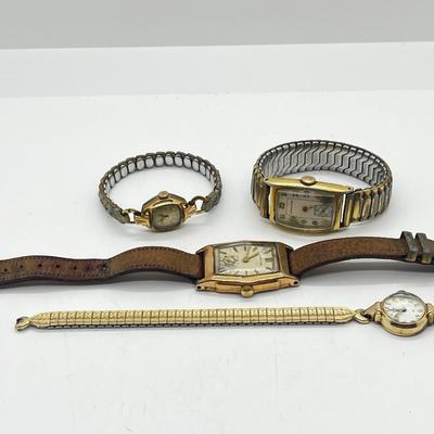 LOT 72J: Vintage Women's Watches - Hamilton, Bulova