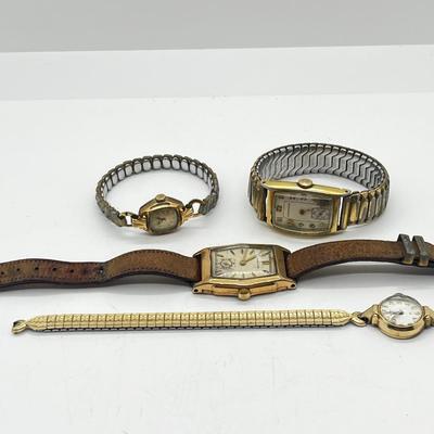 LOT 72J: Vintage Women's Watches - Hamilton, Bulova