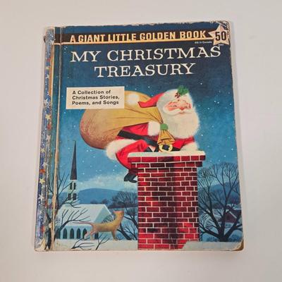LOT 88D: Vintage Little Golden Books Including Mother Goose & Frosty The Snowman, A Giant Little Golden Book My Christmas Treasury,...