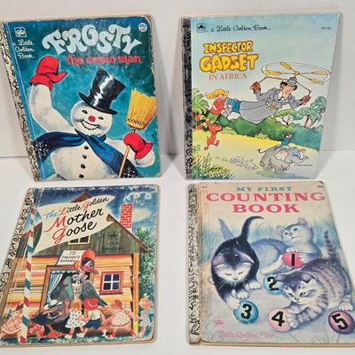 LOT 88D: Vintage Little Golden Books Including Mother Goose & Frosty The Snowman, A Giant Little Golden Book My Christmas Treasury,...
