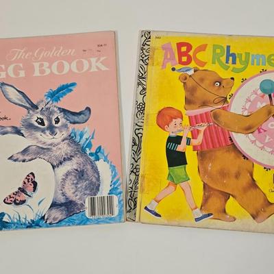 LOT 88D: Vintage Little Golden Books Including Mother Goose & Frosty The Snowman, A Giant Little Golden Book My Christmas Treasury,...