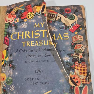 LOT 88D: Vintage Little Golden Books Including Mother Goose & Frosty The Snowman, A Giant Little Golden Book My Christmas Treasury,...