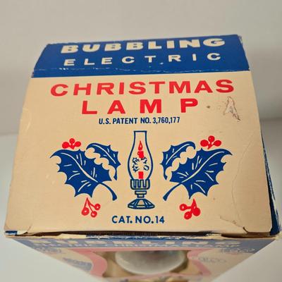 LOT 93D: 3 Vintage ACLA Bubbling Electric Christmas Lamps