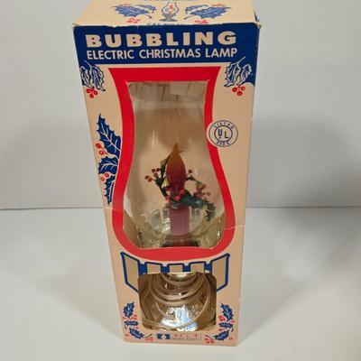 LOT 93D: 3 Vintage ACLA Bubbling Electric Christmas Lamps