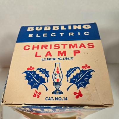 LOT 93D: 3 Vintage ACLA Bubbling Electric Christmas Lamps