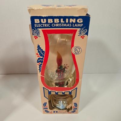 LOT 93D: 3 Vintage ACLA Bubbling Electric Christmas Lamps