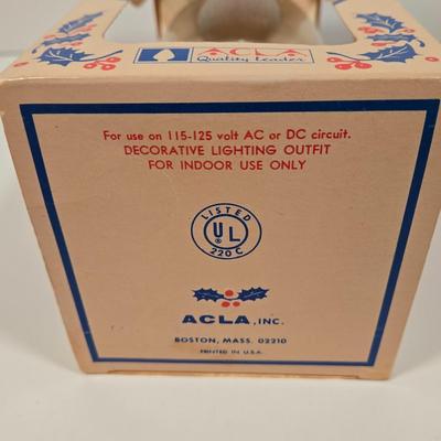 LOT 93D: 3 Vintage ACLA Bubbling Electric Christmas Lamps