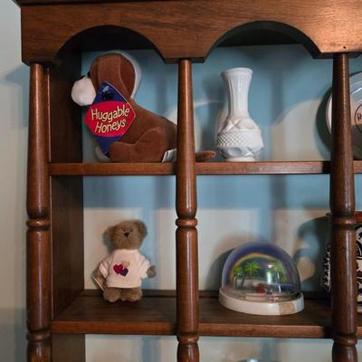 LOT 96L: Vintage Wood Shadow Box with All Knickknacks Included