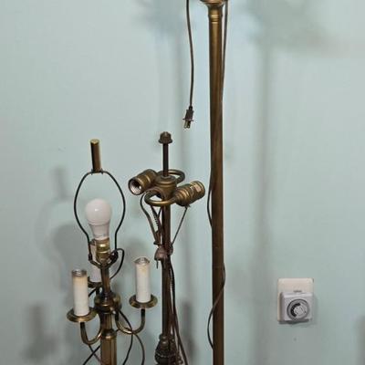 LOT 98L: Vintage Floor Lamp and Two Table Lamps