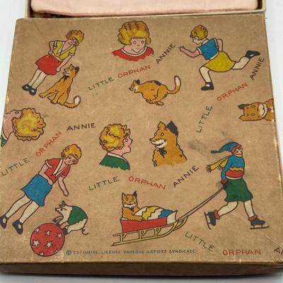 LOT 108: Collection of Vintage Handkerchiefs - Little Orphan Annie, 48 Starred Flag & More!