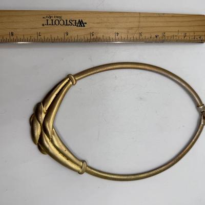 Vintage Don-Lin Signed Statement Gold-tone Necklace