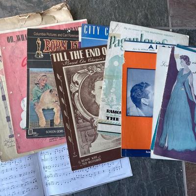 Sale Photo Thumbnail #84: Various music sheets . Vintage