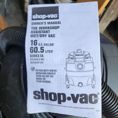 Shop Vac Wet Dry Vac 16 Gallon series EA tested
