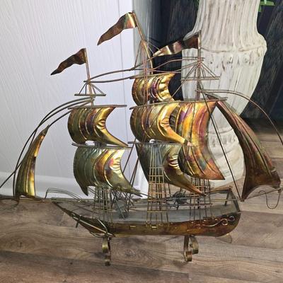 Brutalist Brass/metal ship