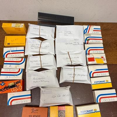 Lot of Vintage 35mm slides from family vacations and events Fotomat Kodak etc