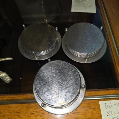 Silver duck coasters